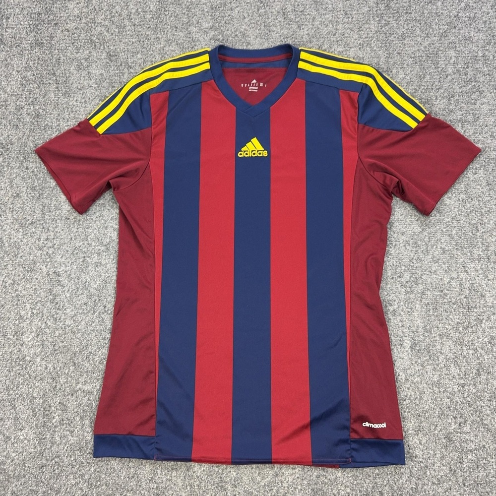 FC Barcelona Jersey Mens Medium Red Blue Short Sleeve Soccer Shirt Adidas S16141